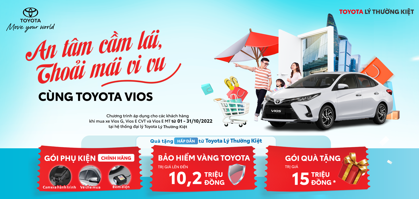 MUA 1 TẶNG 3, ĐỪNG BỎ LỠ CƠ HỘI MUA VIOS CHỈ VỚI 4,6 TRIỆU ĐỒNG/THÁNG