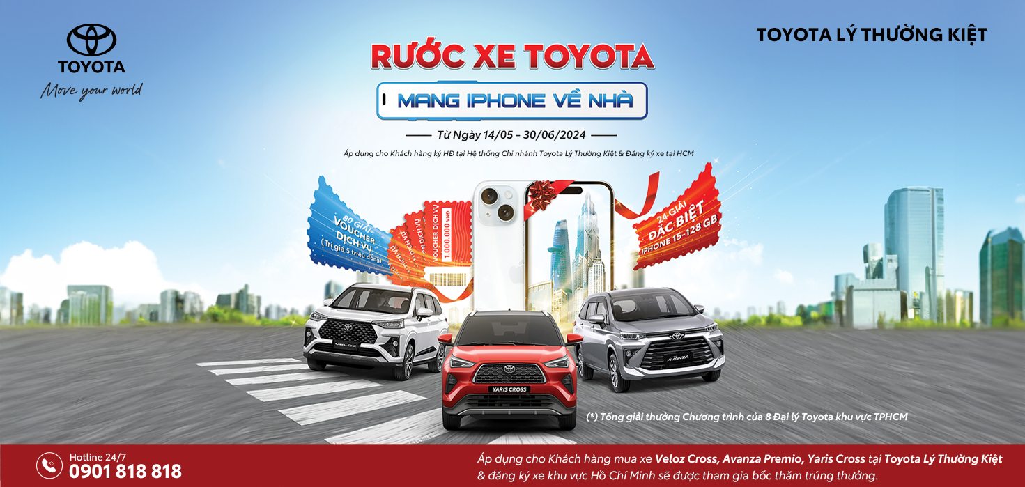 RƯỚC XE TOYOTA, MANG IPHONE VỀ NHÀ