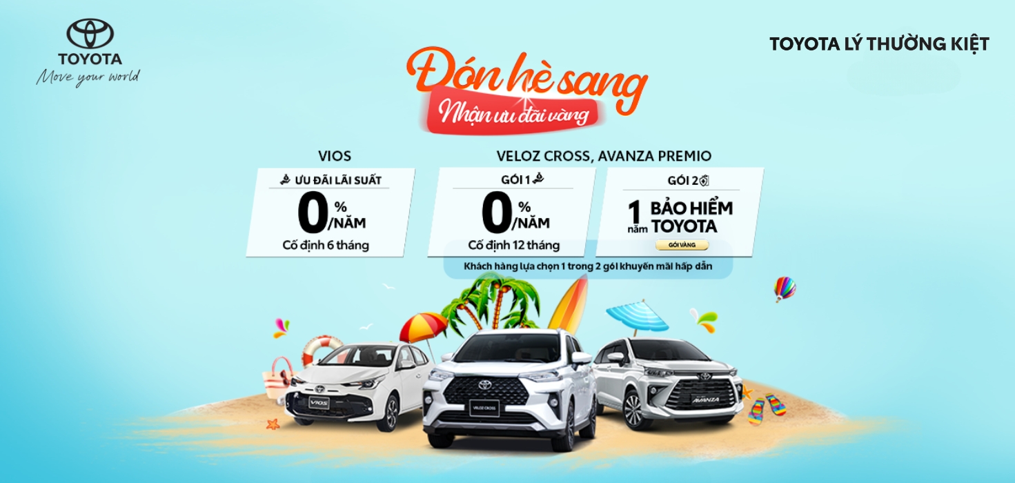 SỞ HỮU XẾ YÊU VỚI LÃI SUẤT 0% TẠI TOYOTA LÝ THƯỜNG KIỆT