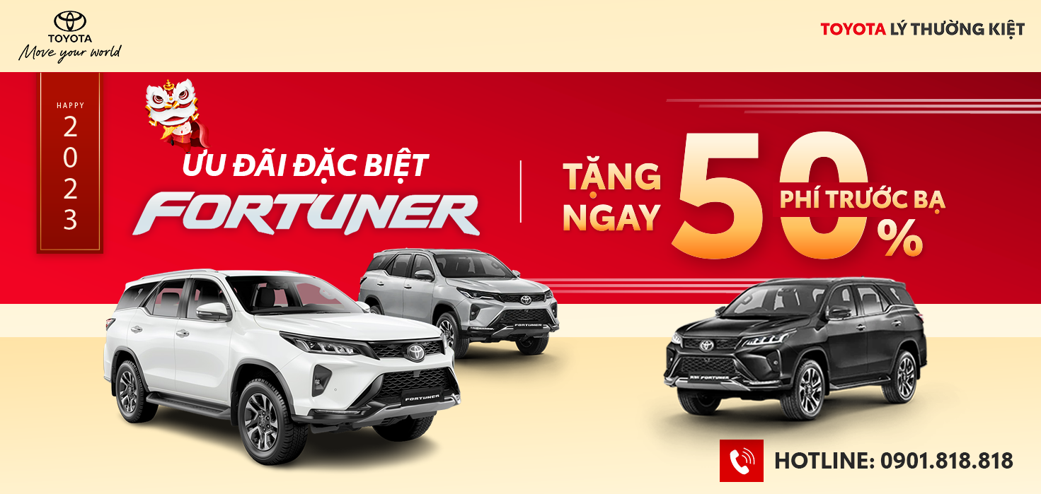 MUA FORTUNER MỚI - LƯỚT TẾT PHƠI PHỚI, GIẢM NGAY 50% PHÍ TRƯỚC BẠ